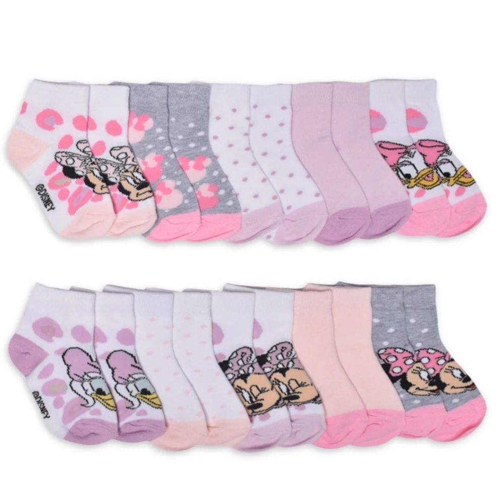 DISNEY JUNIOR MINNIE TODDLER ANKLE SOCKS